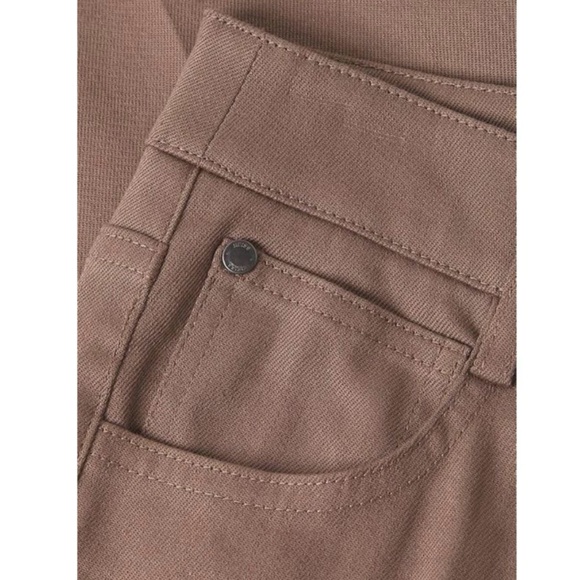 SOLD REISS Florence Flared Jeans high rise cotton front darts brown pants 4 S - Picture 5 of 14